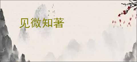 见微知著