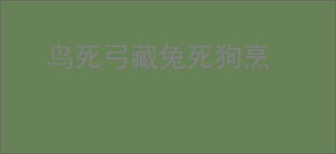 鸟死弓藏兔死狗烹