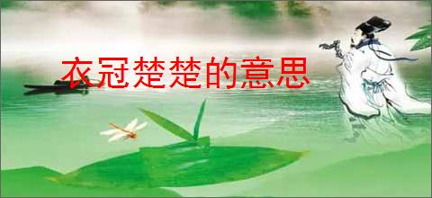 衣冠楚楚的意思