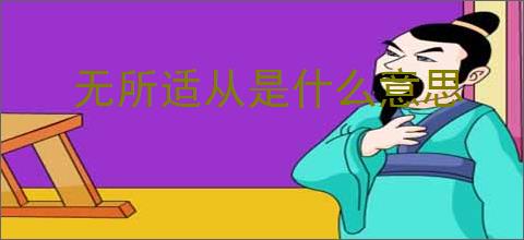 无所适从是什么意思