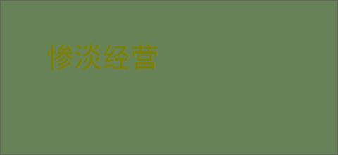 惨淡经营