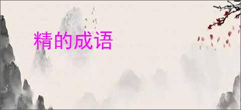 精的成语