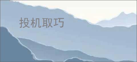投机取巧