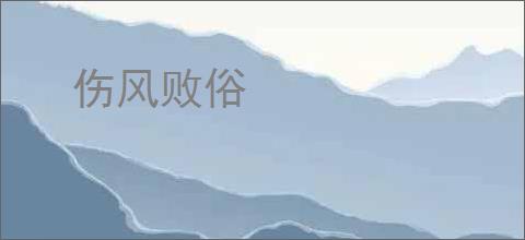伤风败俗